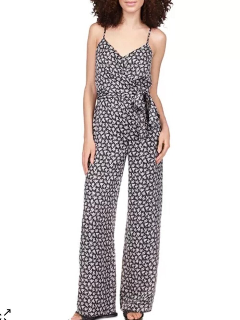 Michael Kors Floral Wide-Leg Sleeveless Jumpsuit Sz P/XS Resort Chic Vacation